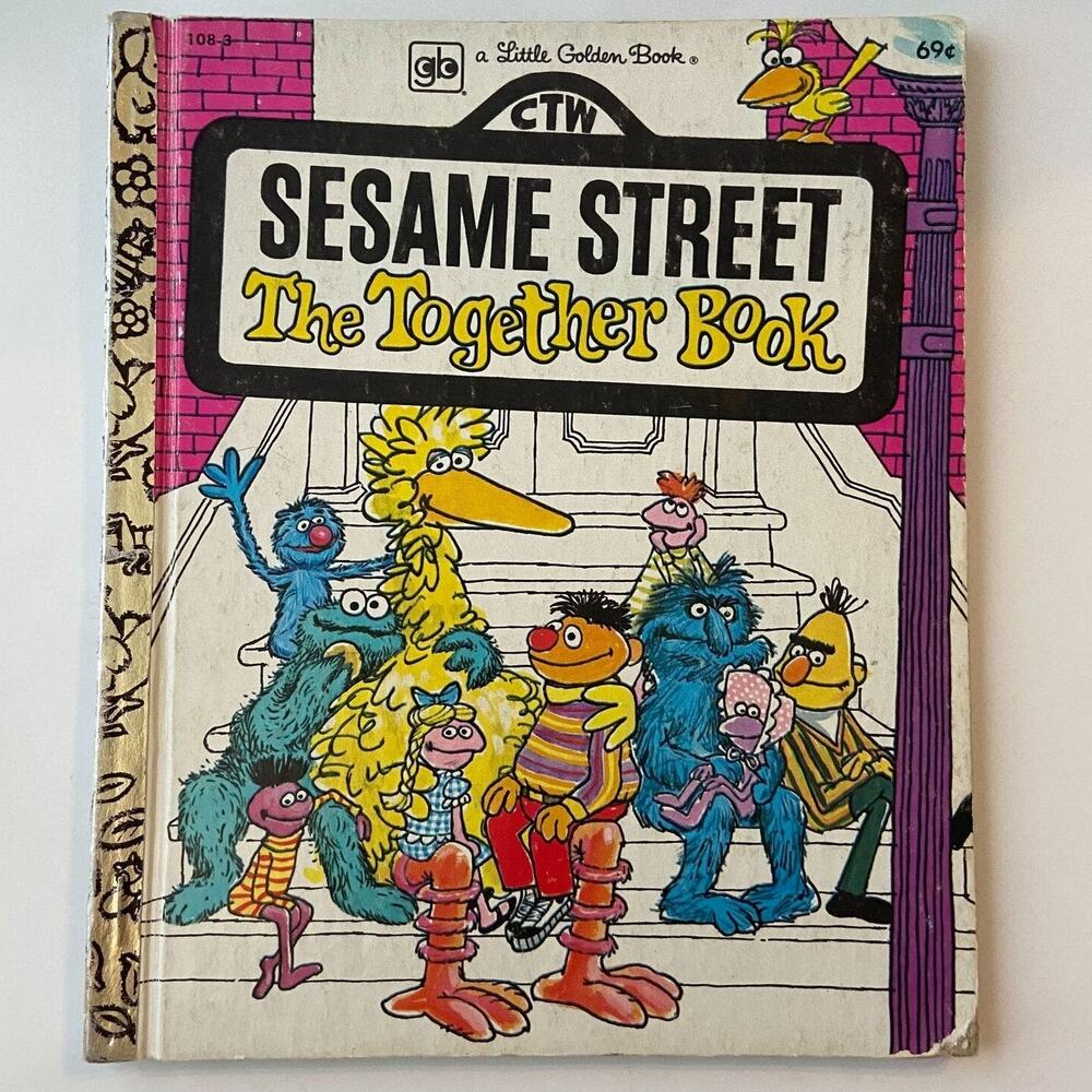 Little Golden Book Sesame Street The Together Book 1971 Hardcover Vintage LGB